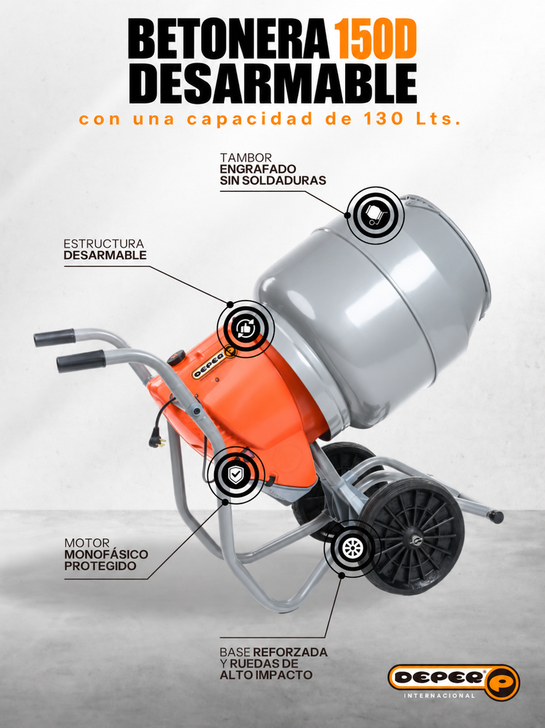 Betonera Compact 150D Desarmable